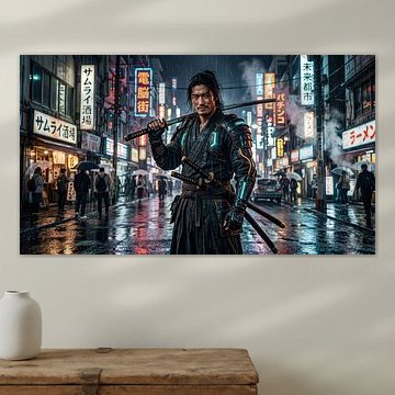 Japan, Cyberpunk Samurai by my pixel art