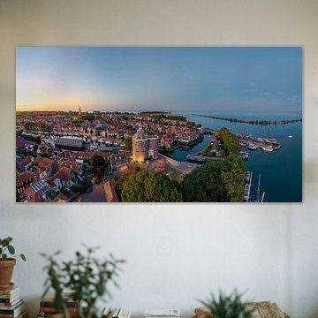 The Drommedaris in the evening light of Enkhuizen by Thomas Röell