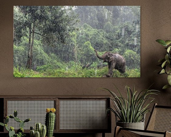 Voorbeeld van het werk in een kamer
