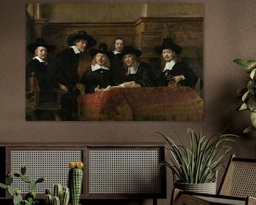 Die Vorsteher der Tuchmacherzunft (Staalmeesters) von Rembrandt
