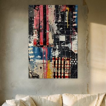 Abstract Street Art: Geometry, Stripes and Blue by Dave Schloffi