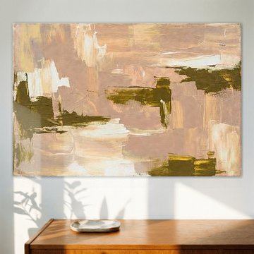 Ockerfarbenes Licht über dem olivgrünen Horizont von Art & Soul Creations