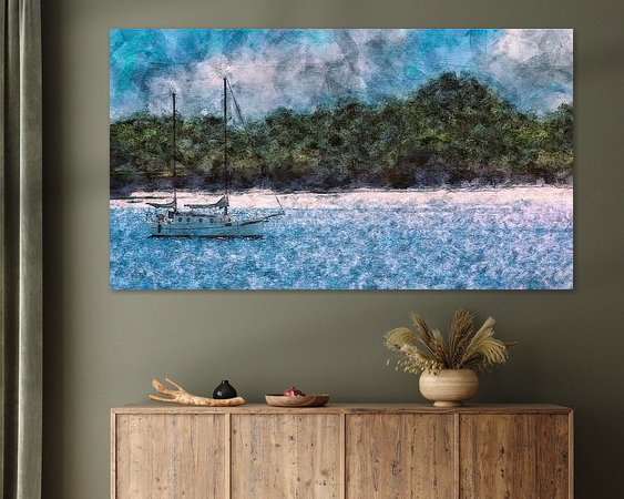 Voorbeeld van het werk in een kamer