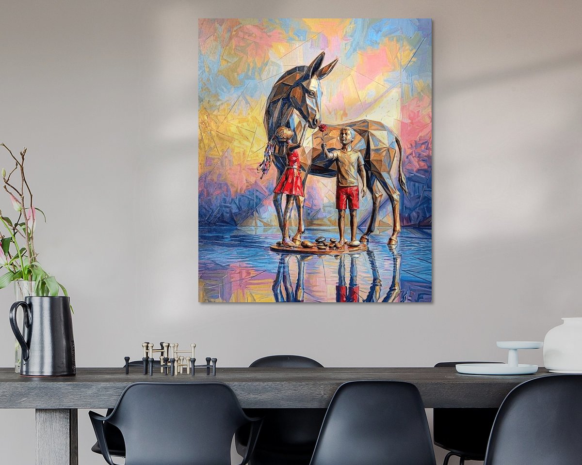 Voorbeeld van het werk in een kamer