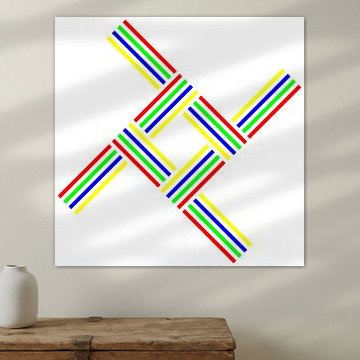 No Crossing | 4T | Broken Line | S=2 | Color=4 | RGBY | Center=Yellow von Gerhard Haberern