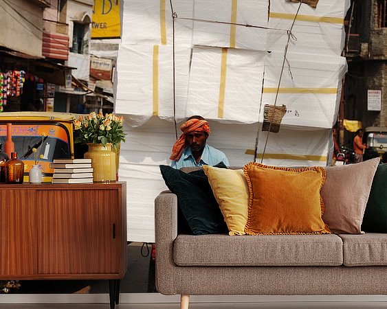 Voorbeeld van het werk in een kamer