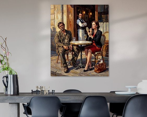 Voorbeeld van het werk in een kamer