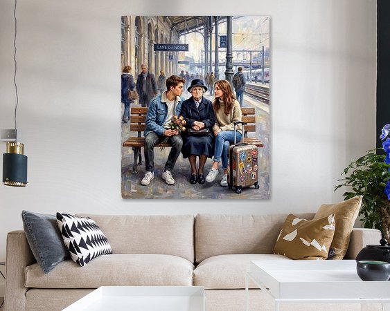 Voorbeeld van het werk in een kamer