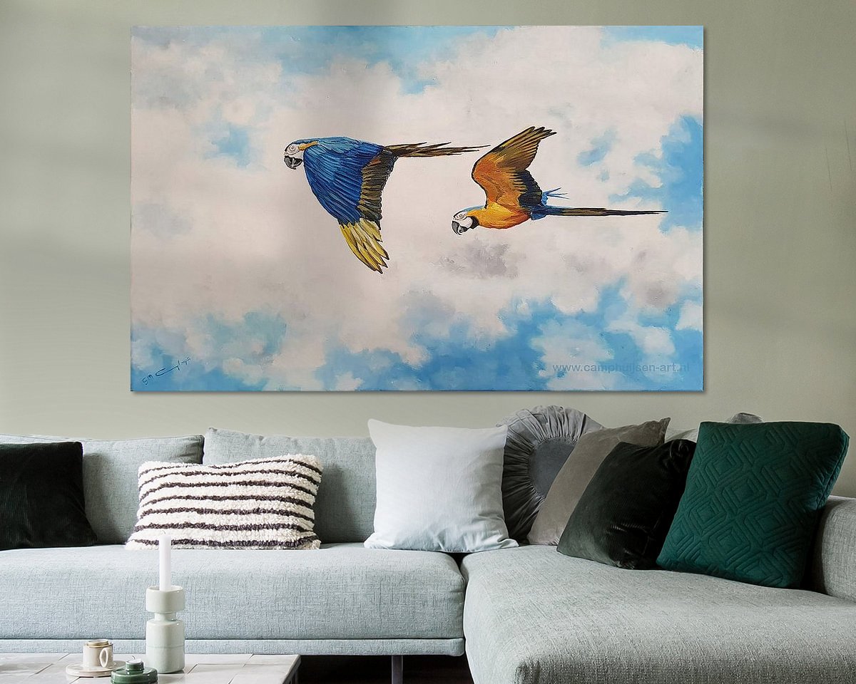 Voorbeeld van het werk in een kamer