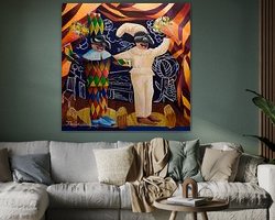 Voorbeeld van het werk in een kamer