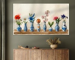 Voorbeeld van het werk in een kamer