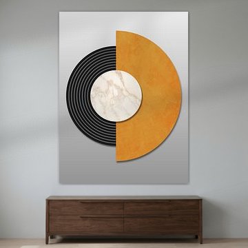 Art abstrait, géométrique et minimaliste dans des tons terreux. sur Online Arts