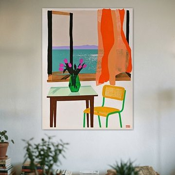 A window onto the sea – a colourful interior by Marco Müller-Vo