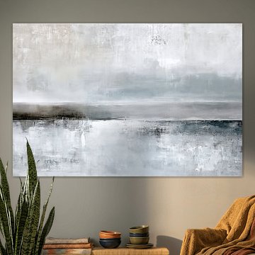 Tableau abstrait gris - Chambre à coucher onirique sur Joriali Art abstrait