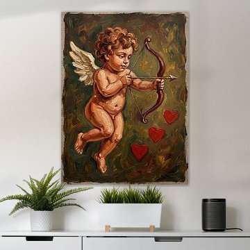 Cupido die met een pijl van'liefde richt van HUGO