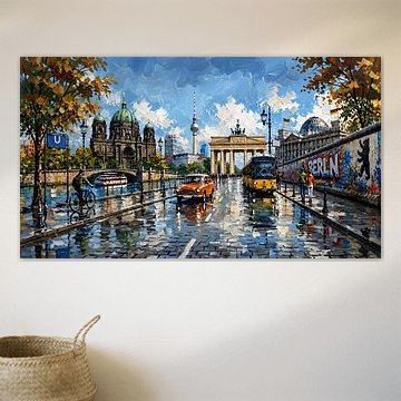 Gemälde einer historischen Stadtlandschaft von Berlin
