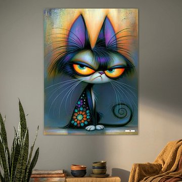 Boze zwarte kat / poes
