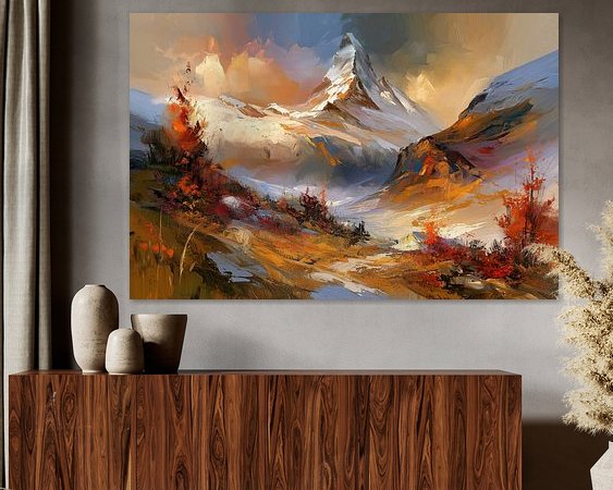 Voorbeeld van het werk in een kamer