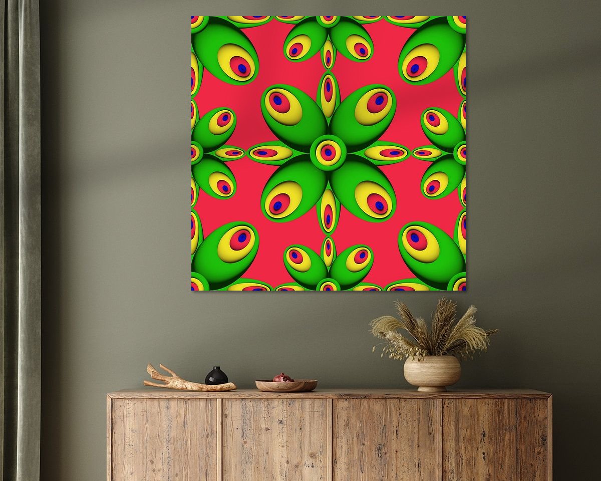 Voorbeeld van het werk in een kamer