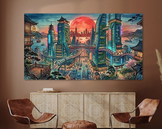 Example of the artwork in a room