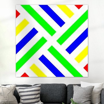 No Crossing | CutOuts | S=2 | Color=4 | RGBY | Center=Green