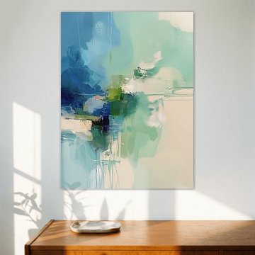 blaue abstrakte Malerei von mathieu jeu
