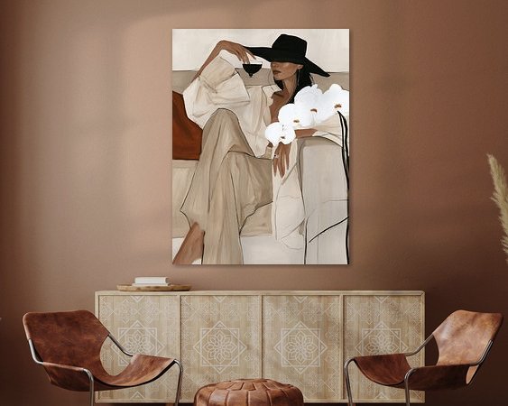 Voorbeeld van het werk in een kamer