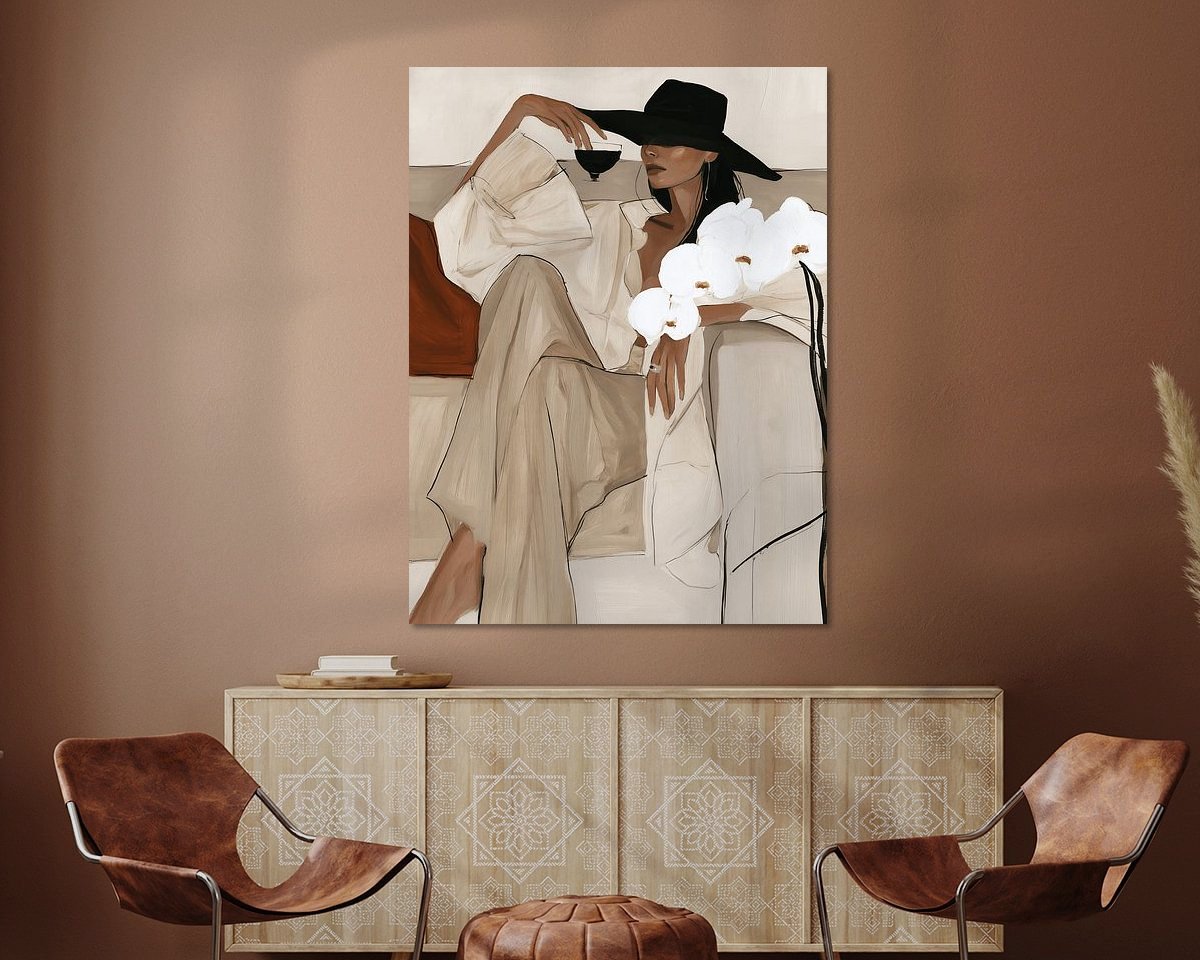 Voorbeeld van het werk in een kamer
