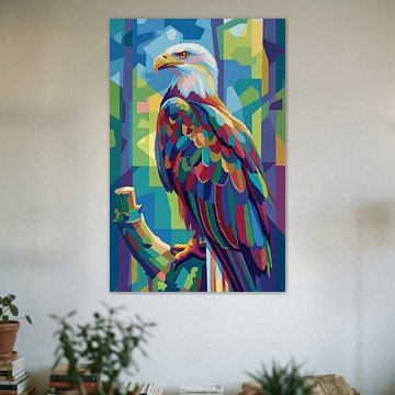 Eagle WPAP Pop Art Illustration Metal Poster