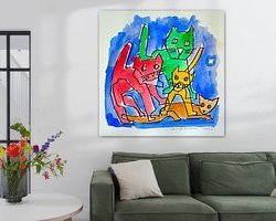 Voorbeeld van het werk in een kamer
