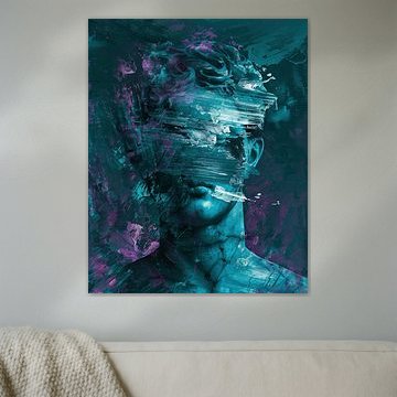 Modern David – Neo-expressionistisches Skulpturen-Porträt von Ekaterina Veselova