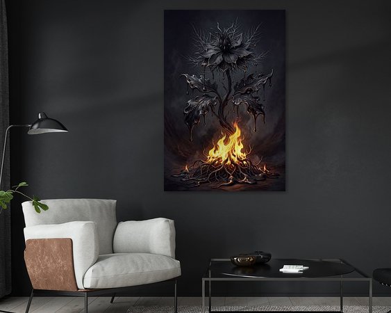 Voorbeeld van het werk in een kamer