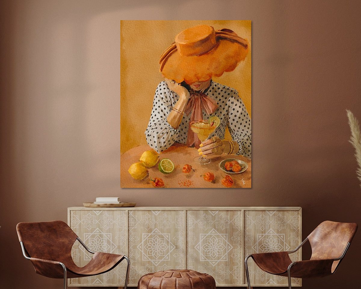 Voorbeeld van het werk in een kamer