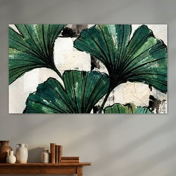 Emerald Ginkgo Abstract Serenity
