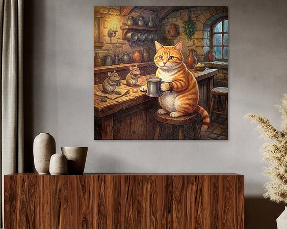 Voorbeeld van het werk in een kamer
