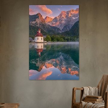 Königssee and St Bartholomä in the evening light