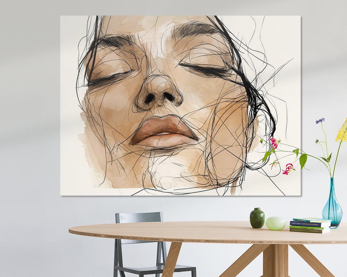 Voorbeeld van het werk in een kamer