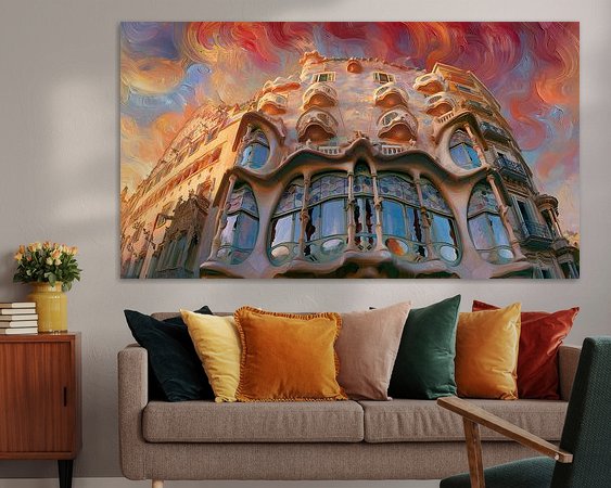 Voorbeeld van het werk in een kamer