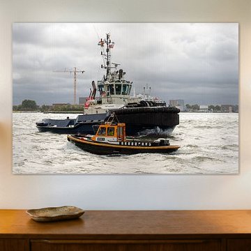 Tugboats and Rowers: Indispensable in the Port of Rotterdam by Scheepskijker Havenfotografie