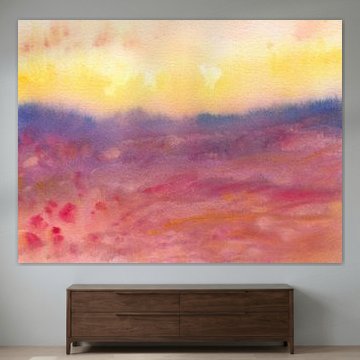 Vibrant Horizons II: Sunrise and Autumn Heath by Dina Dankers