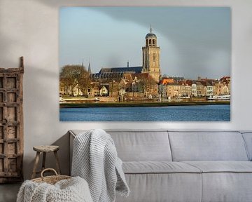 Skyline van Deventer aan de IJssel met de Lebuinuskerk  van Merijn van der Vliet
