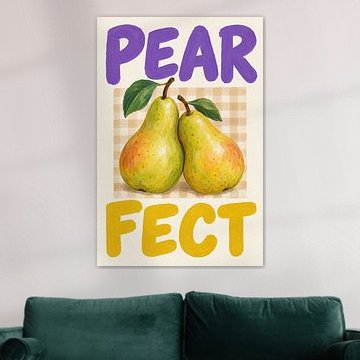 Pear Fect – Zwei Birnen auf Karomuster von Albert Klee