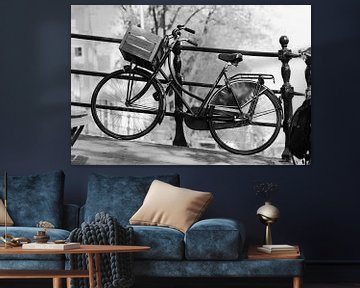Fiets Amsterdam zwart-wit van PIX URBAN PHOTOGRAPHY