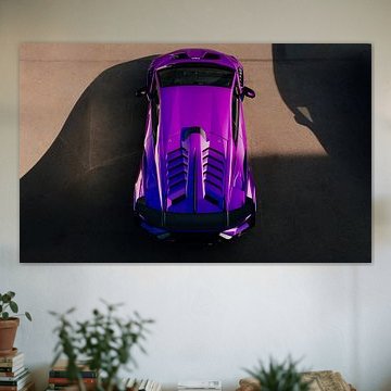 Horizontale Spitze – Lamborghini Huracán STO, Draufsicht von Mohit Hambiria