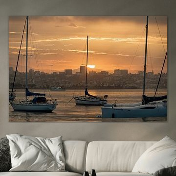 Sun Gives A Peek At Sunrise by Joseph S Giacalone Photography