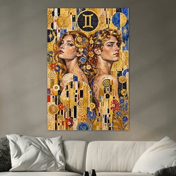 Gemini Painting – Mystical Zodiac Sign Art by Gallery Hoppenbrouwers