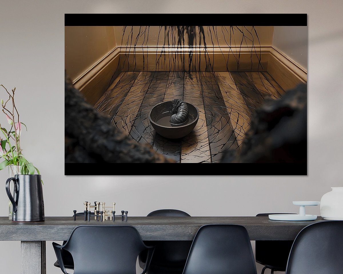 Voorbeeld van het werk in een kamer