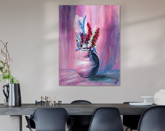 Voorbeeld van het werk in een kamer