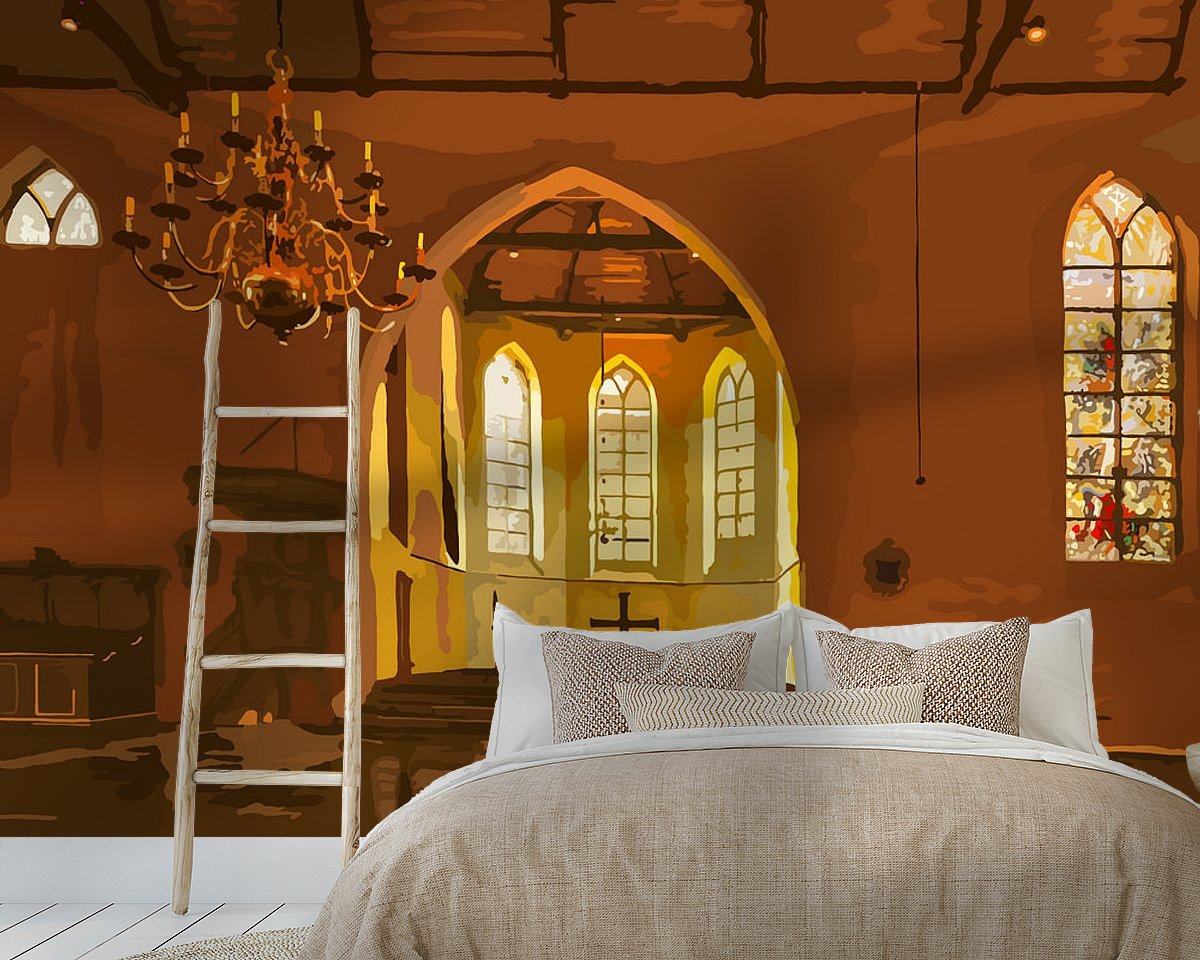 Voorbeeld van het werk in een kamer