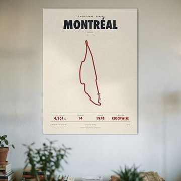 Carte du circuit de Montréal, Canada sur Sidney van den Boogaard